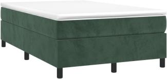vidaXL Boxspringbett mit Matratze Dunkelgrün 120x190 cm Samt 3269706