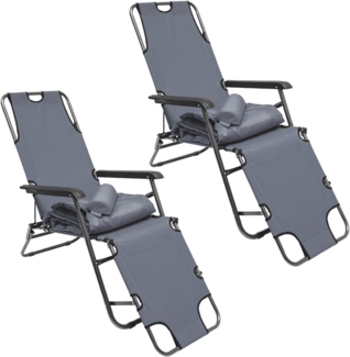 AMANKA Gartenliege 2er Set Garten Liegestuhl Klappbar - 178x60 Relaxliege Gartenstuhl, Gartenstuhl Campingliege