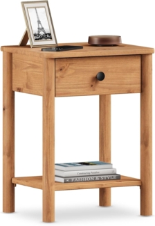 IDIMEX Nachtkommode APOANA, Nachttisch Nachtschrank modern Holz Eichefarben Nachtkommode skandinav