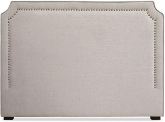Milana Kopfteil Bett 160cm mit Stoffbezug Beige