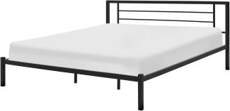 Metallbett schwarz Lattenrost 180 x 200 cm CUSSET