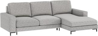 Selsey Mokpeo - Ecksofa in Hellgrau mit Schlaffunktion, Bettkasten und Easyclean-Stoffbezug, 244 cm breit (Ottomane rechts)