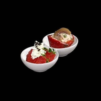 Holst Porzellan MP 014 Duo Schale 14 cm ''Bouble'', weiß, 14 x 7 x 2. 5 cm, 6 Einheiten