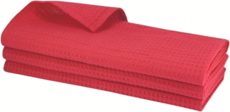 Engelland Geschirrtuch Poliertuch, (Vorteils-Set, 3-tlg, Waffel-Pique), 100 % Baumwolle, integrierte Aufhängeschlaufe, 70 x 50 cm