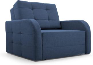 MOEBLO Kindersofa Porto 80, Schlafsessel Sofa Sessel Jugendsofa Schlafsofa 1-Sitzer Gästebett, mit Schlaffunktion, mit Bettkasten, Dunkelblau