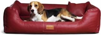 MADDOX EASY CLEAN Orthopädisches Hundebett - 120x85cm, 04 Dunkelrot