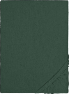 biberna Melange-Flanell Spannbetttuch 0841380 MELANGE UNI, dunkelgrün, 1x 90x190 cm - 100x200 cm