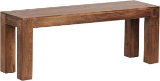 Sheesham Esszimmer-Sitzbank, 120 x 45 x 35 cm, Massiv-Holz