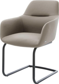 Freischwinger Pejo-Flex Echt-Leder Schlamm Freischwinger rund Schwarz Taschenfederkern