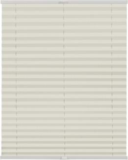Lichtblick Sonnenschutzsysteme GmbH Verdunklungsplissee Helsingborg 40 cm x 130 cm (BxL) Creme Verdunkelnd mit Thermofunktion; einfache Installation mit Klemmträgern; verspannt