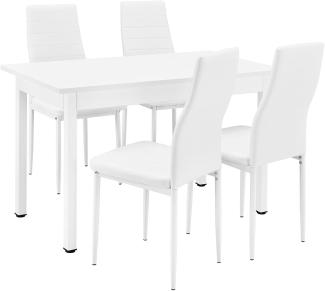 Essgruppe Jørpeland (Set, 5-tlg) 120x60 cm Weiß [en. casa]