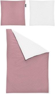 Irisette Mako-Satin Bettwäsche Set Kinder Jessi-Kid 8256 rosa 100 x 135 cm + 1 x Kissenbezug 80 x 80 cm