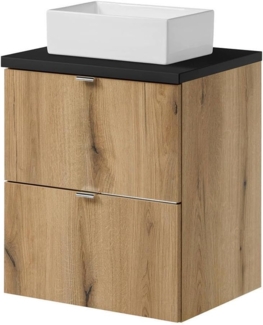 Waschtisch Skelbolu 50x71x40 cm Eicheoptik/Schwarz [en. casa]