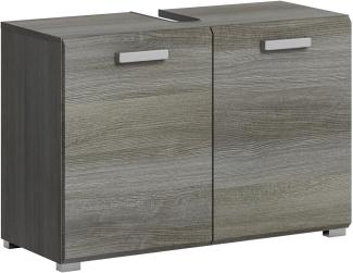 Großer Waschbeckenunterschrank Silver - Rauchsilber