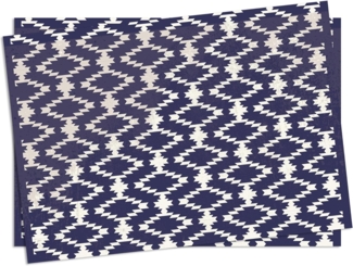 Doge Milano Set aus 2 rechteckigen Tischsets, 100% Made in Italy, Amerikanische Tischsets mit Digitaldruck, rutschfest und waschbar, Geometrisches Muster - Valary, 40x30 cm