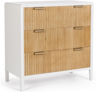 Kommode Charley aus Paulowniaholz, 3 Schubladen