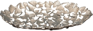 riess-ambiente Dekoschale GINKGO LEAFS 50cm silber (Einzelartikel, 1 St), Wohnzimmer · Schale · Handarbeit · Boho