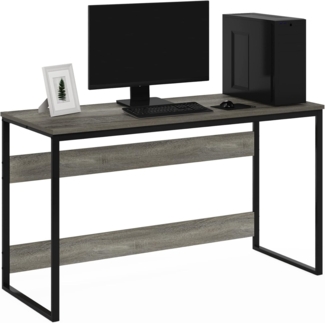 Furinno Moretti Moderner Lifestyle-Studienschreibtisch, 132cm breit, Französische Eiche Grau