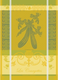 Garnier-Thiebaut Geschirrtuch Les Courgettes Jonquille 56x77 Cm 100% Gekämmte Baumwolle