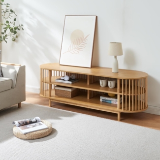 Fernsehtisch Jarvenpaa 150x48x50 cm Bambus [en. casa]