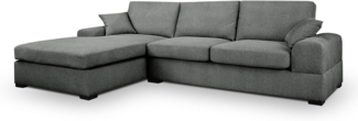 Ecksofa (B/H/T: 308x90x186 cm) in Grau