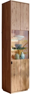 Woodroom Siona Vitrine, Eiche massiv geölt, BxHxT 50 x 200 x 40 cm