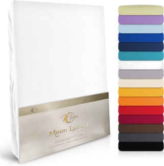 MOON Heimtextilien Spannbettlaken MOON-Luxury Spannbettlaken Jersey Stretch 230g/m², 97% Mako-Baumwolle 3% Elastan