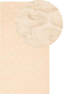 Kunstfellteppich Kaninchen beige 80 x 150 cm Shaggy GHARO