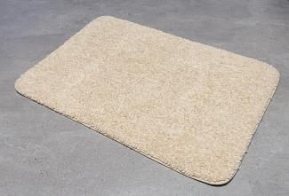 Spirella Badteppich Badematte Duschvorleger Mikrofaser Hochflor | flauschig | rutschhemmend | Gobi | geeignet für Fußbodenheizung | 60x90 cm | Beige