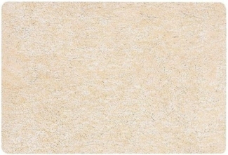 Spirella Badteppich Badematte Duschvorleger Mikrofaser Hochflor | flauschig | rutschhemmend | Gobi | geeignet für Fußbodenheizung | 60x90 cm | Beige