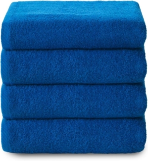 Top Towel - Plus - Badetücher - 4 Gesichts- oder Bidethandtücher - 30x50 cm - 100 % Baumwolle - Blau