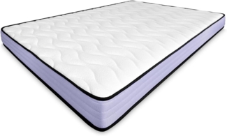 amuéblate online Viskoelastische Matratze, Violett, wendbar, 140x190 cm, optimale Festigkeit und Komfort, milbendicht, antibakteriell und hypoallergen