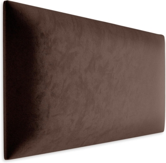 Muralo Samt Wandkissen Stoff Polsterpaneel Schlafzimmer Wohnzimmer Bett Wandpolster Bettkopfteil Lendekissen Modern Luxus Gepolstert Polster Paneel (Braun, 70x30 cm)