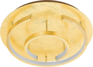 Eglo 98487 LED Deckenleuchte POZONDON 18W 3000K goldfarben weiß Ø38cm H:10cm