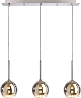 DEKO-LIGHT Bunda Pendelleuchte, 220-240V AC/50-60Hz, G9, 3x max. 28,00 W, silberfarben (342115)
