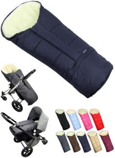 BambiniWelt by Rafael K. Fußsack Winterfußsack Fußsack für Kinderwagen Buggy mumienform Wolle UNI