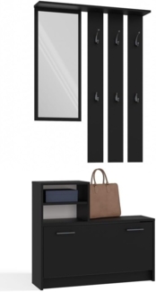 TOPESHOP Garderoben-Set praktisches Set mit Spiegel & Schuhschrank – Modern & Stilvoll