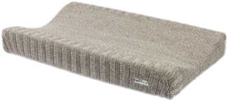 Meyco 2763081 2-Keil Wickelauflagenbezug Wickelkissenüberzug gestrickt 100% Baumwolle 45x70 cm RELIEF MIXED Sand