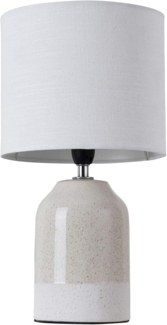 Pauleen Tischleuchte Sandy Glow max. 20W 230V Stoffschirm Keramik, ohne Leuchtmittel, Stoffschirm, Keramik, E14 - Lieferumfang ohne Leuchtmittel