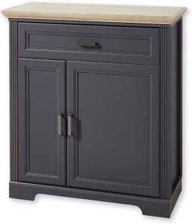 Schuhschrank YASE Garderobe in Graphit und Artisan Eiche 93x102 cm