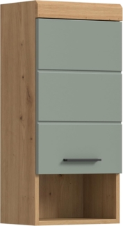 Xonox Scout Hängeschrank (B/H/T: 37x79x24 cm) in Salbei und Artisan Eiche Nachbildung