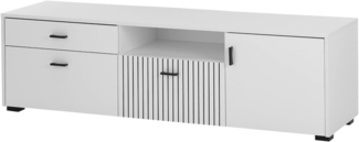 TV-Lowboard Merced in weiß matt 150 cm