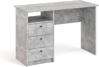 KOMTO Schreibtisch Oslo 110 H Griffe Computertisch Klein Arbeitstisch mit Schubladen, Büro PC-Tisch Kinderschreibtisch Schreibtisch 110 x 50 x 74 cm
