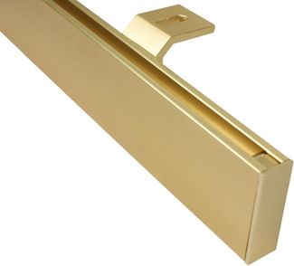 iso-design Gardinenstange Gardinenschiene Unischiene eckig zur Deckenmontage, 1-läufig, Fixmaß, mit Bohren, Aluminium