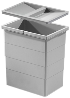 Hailo Inneneimer 1076119 mit Deckel 20 L 320x226x350 mm 2 Henkel