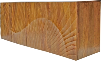 riess-ambiente Sideboard SCORPION 180cm braun - hängend, Mangoholz, 3D Schnitzereien, Stauraum (Einzelartikel, 1 St), Hängekommode mit handgefertigter 3D-Oberfläche - ideal für Wohnzimmer