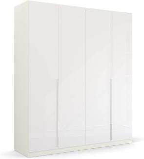 Kleiderschrank Drehtürenschrank Glamour | 4-türig | weiß Hochglanz / alpinweiß | 181x210