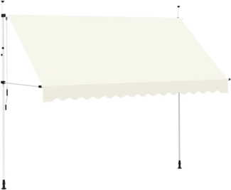vidaXL Einziehbare Markise Handbetrieben 350 cm Cremeweiß 143697