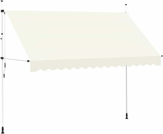 vidaXL Einziehbare Markise Handbetrieben 350 cm Cremeweiß 143697