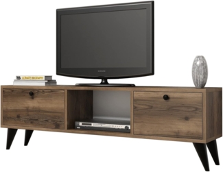 WellHome TV Tisch Niger Nussbaum Schwarz 138 x 42,6 x 29,5 cm